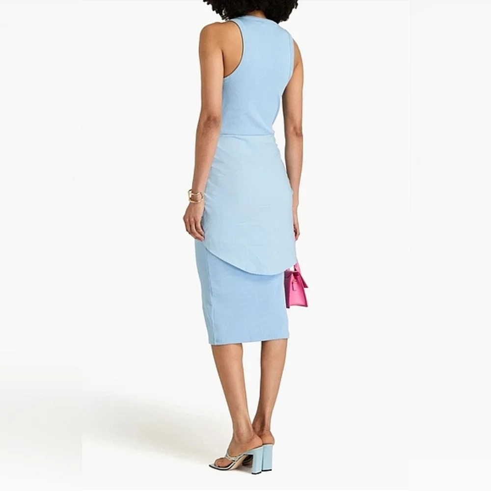🎁SPECIAL🎁VERONICA BEARD Odeon Layered Ribbed Stretch Midi Dress - Picture 7 of 11